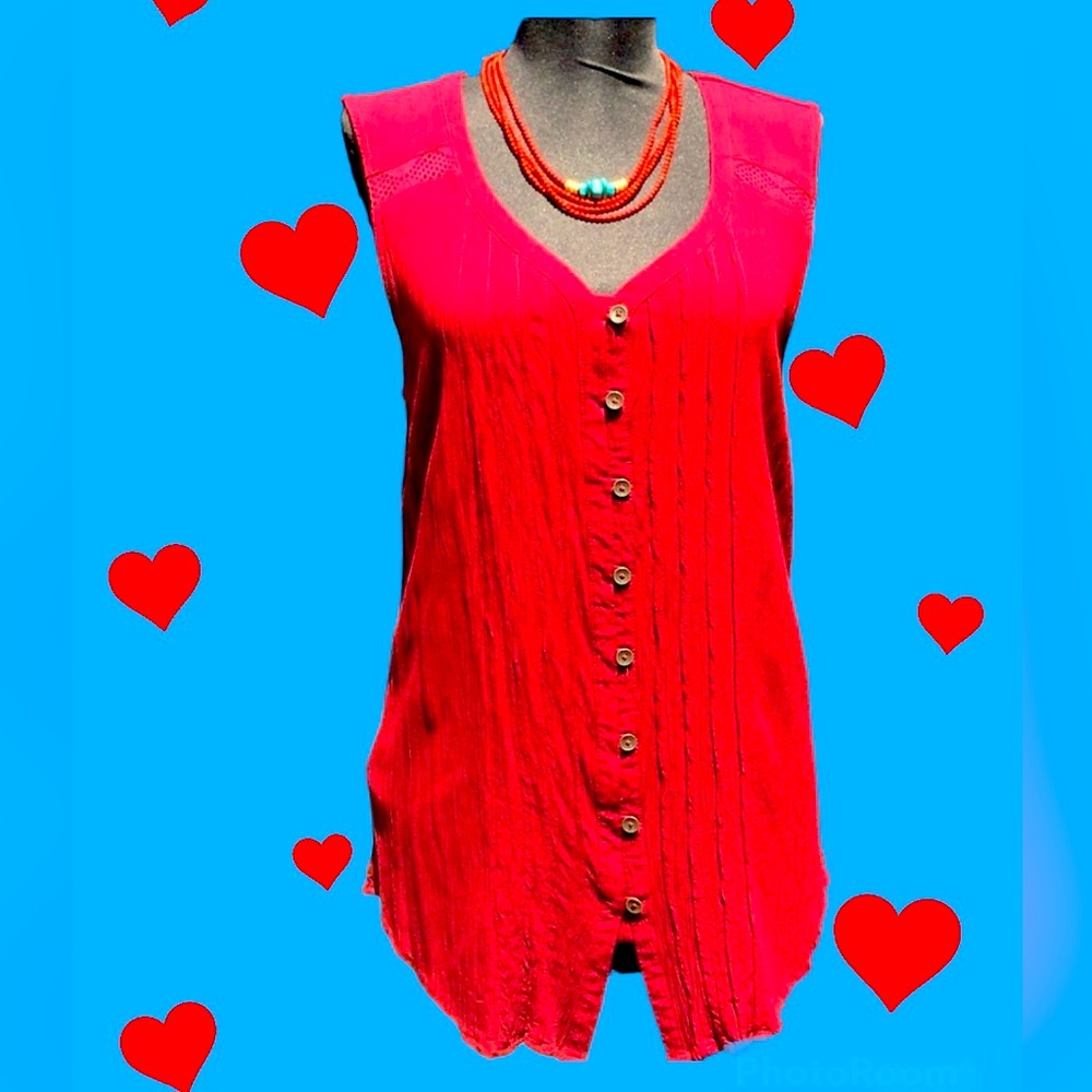 Eddie Bauer // maroon sleeveless top // Size Large